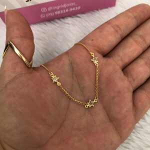 Pulseira Semijoia Estrelinhas