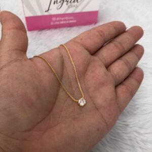 Colar Semijoia Ponto de Luz