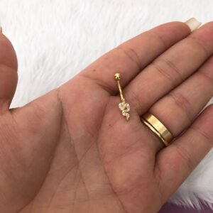 Piercing Semijoia Cobra umbigo