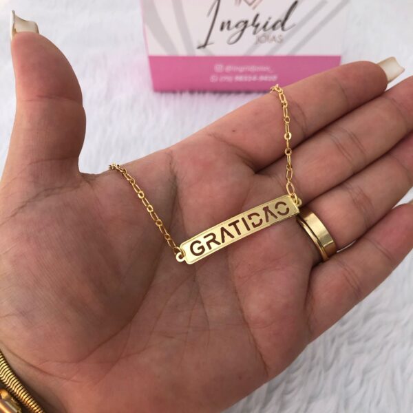 Pulseira Semijoia Gratidão