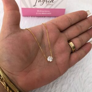 Colar Semijoia Ponto De Luz