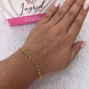 Pulseira Semijoia Elo Português Fina