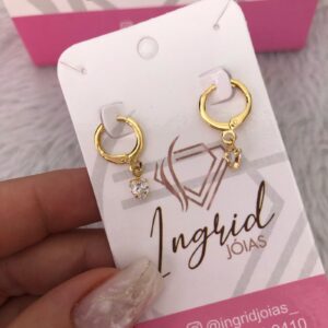 Argola Semijoia Coraçãozinho