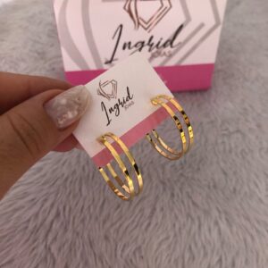 Argola Semijoia Dupla