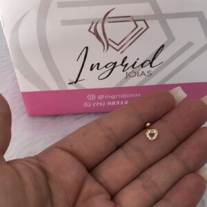 Piercing Semijoia Coração Cravejado