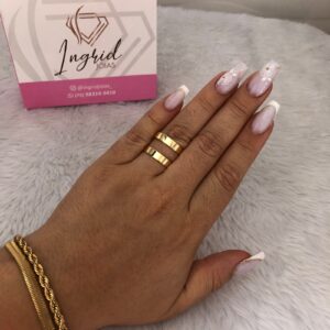 Anel Semijoia Ajustável Duplo