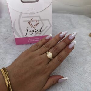 Anel Semijoia Grosso Cravejado