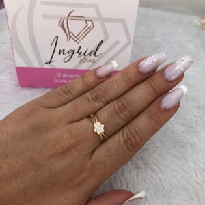 Anel Semijoia Florzinha