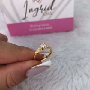 Anel Semijoia Falange Cravejada