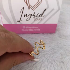 Anel Semijoia Ondas (Plus)