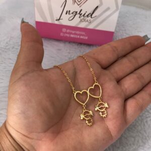 Colar Semijoia Duas Meninas