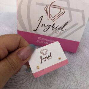 Brinco Semijoia Bolinha