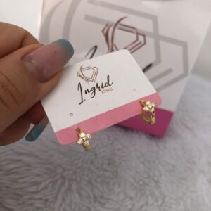 Argola Semijoia Florzinha