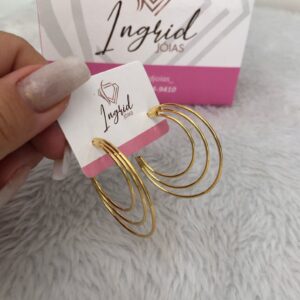 Argola Semijoia Africana