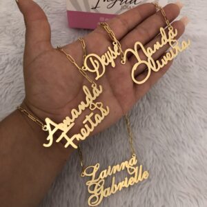 Colar Semijoia Personalizado Dois Nomes
