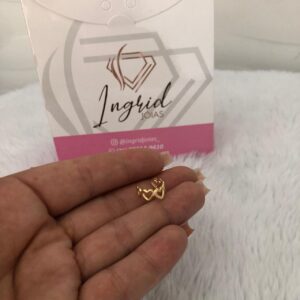 Brinco Semijoia Fake Corações