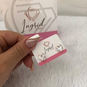 Brinco Semijoia Coração