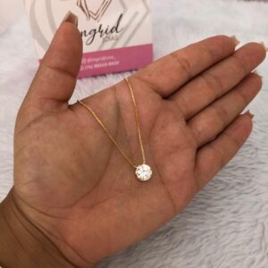 Colar Semijoia Ponto De Luz Grande