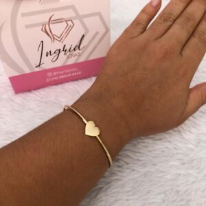 Bracelete Semijoia Coração Liso