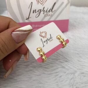 Argola Semijoia Corações Lisos