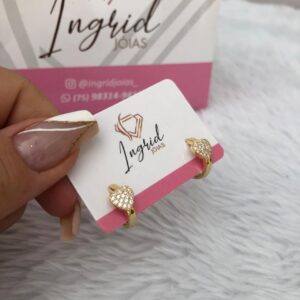 Argola Semijoia Coração