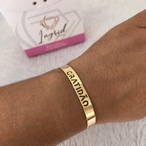 Bracelete Semijoia Gratidão