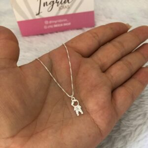 Colar Semijoia Menino Cravejado