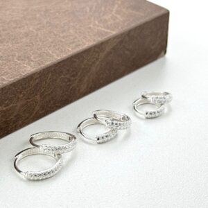 Argola Semijoia Trio Cravejado