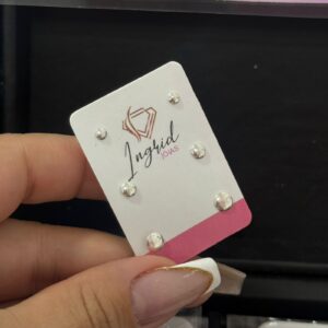 Brinco Semijoia Bolinha Achatada