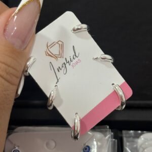 Argola Semijoia Trio Liso