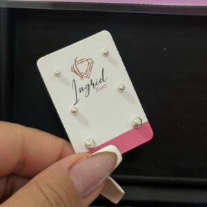 Brinco Semijoia Trio De Bolinhas