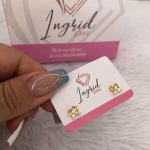 Brinco Semijoia Pedrinha