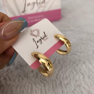 Argola Semijoia Grande Lisa