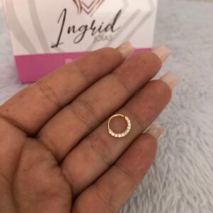 Piercing Semijoia Pedrinhas Hélix/Daith