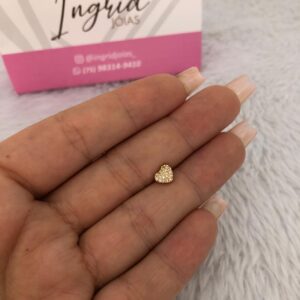 Piercing Semijoia Coração Cravejado