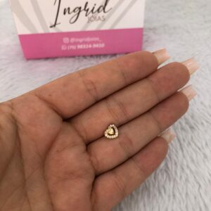 Piercing Semijoia Coração Duplo