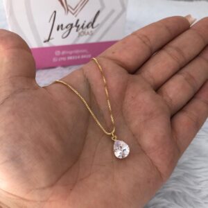 Colar Semijoia Gota
