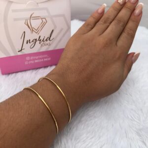 Bracelete Semijoia Duplo Vazado