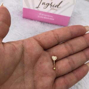 Piercing Semijoia Coração Cravejado