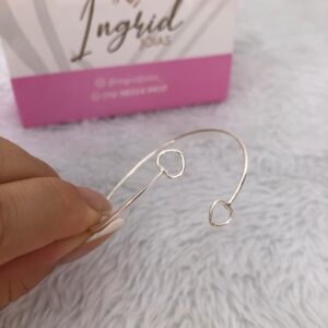Bracelete Liso Com Coração