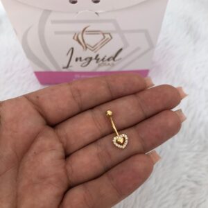 Piercing Semijoia Coração Duplo