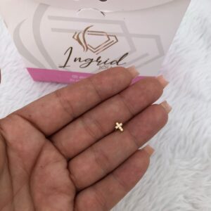 Piercing Semijoia Cruz Cravejada