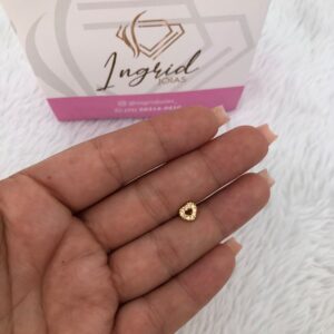 Piercing Semijoia Coração Cravejado