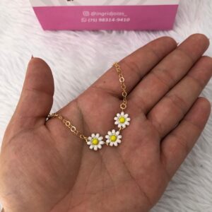 Pulseira Semijoia Florzinhas Infantil
