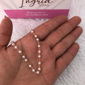 Pulseira Semijoia Pérolas
