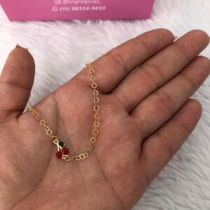 Pulseira Semijoia Cereja Infantil