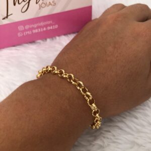 Pulseira Semijoia Elo Português Grande